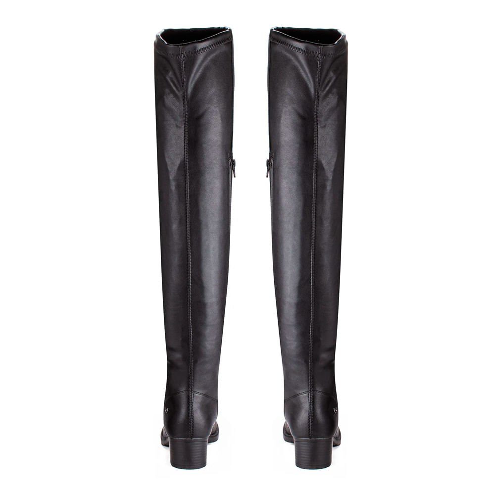 Bota Feminina Mississipi Over Salto Bloco Preto Preto 3