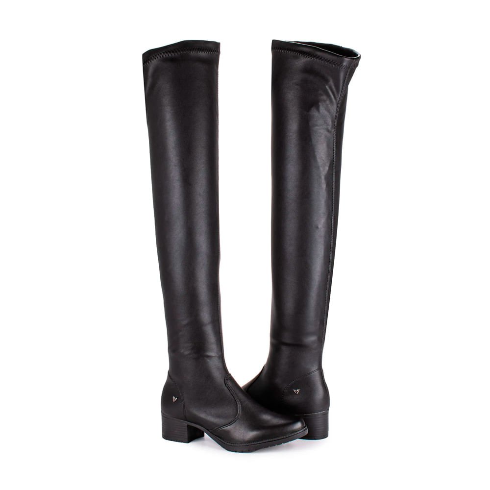 Bota Feminina Mississipi Over Salto Bloco Preto Preto 5