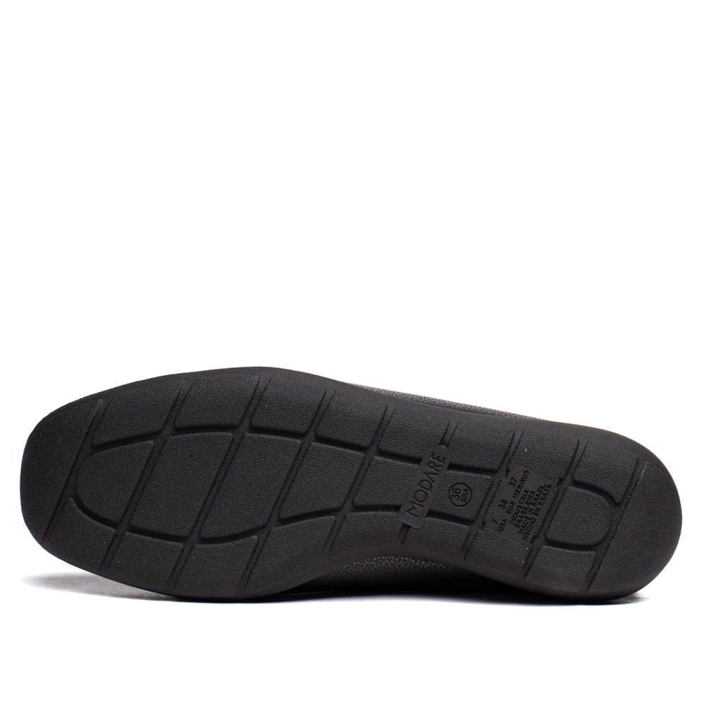 Sapato Feminino Modare Mocassim Napa Craquelê Preto Preto 2