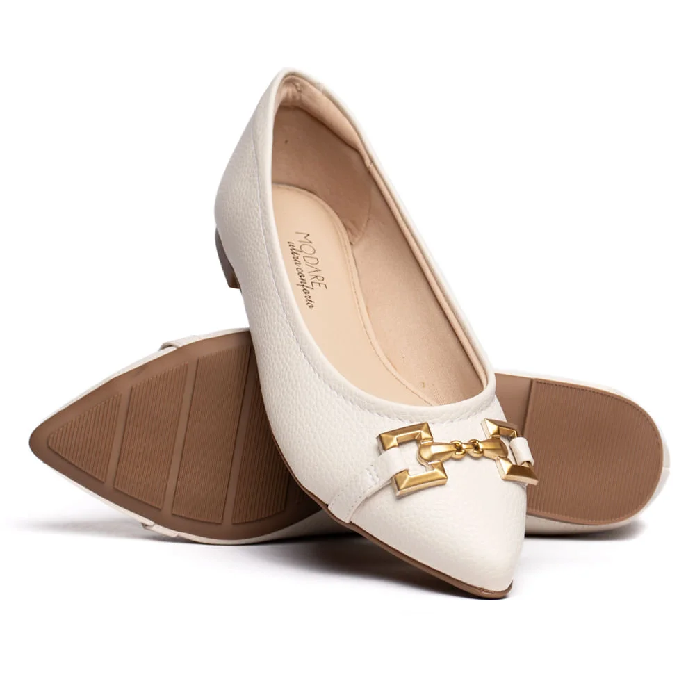Sapatilha Feminina Modare Napa Floather Off White Branco 5