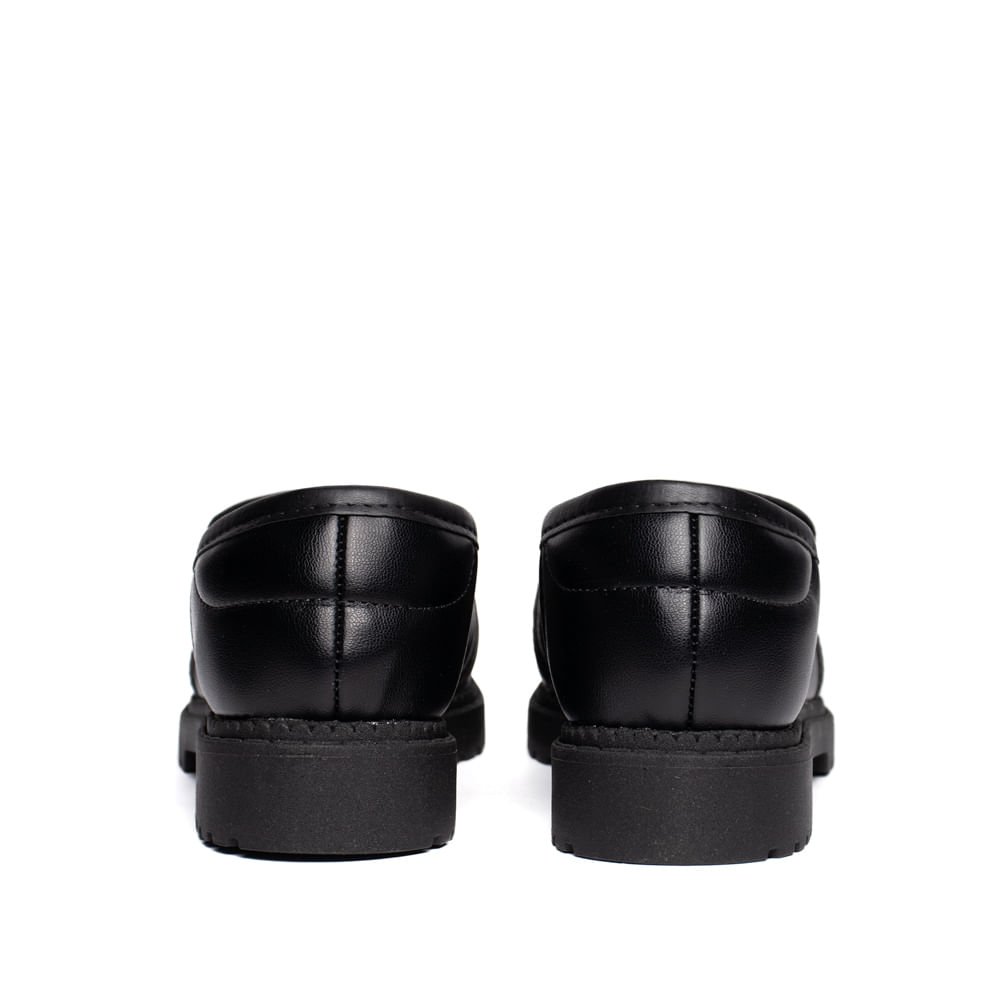 Mocassim Feminino Moleca Loafer Tratorado Napa Preto Preto 3