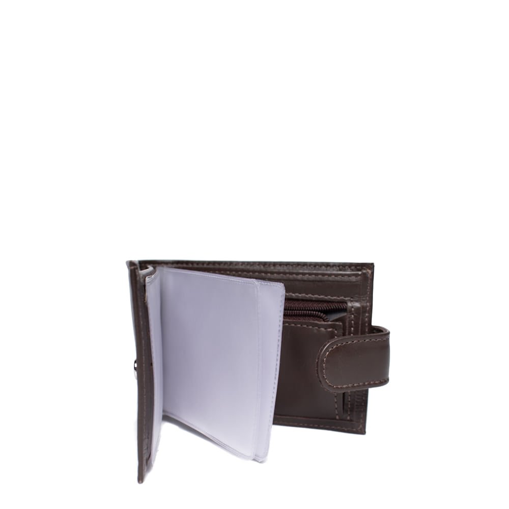 Carteira Masculina Fasolo H016035101 Couro Slim Café Marrom 3