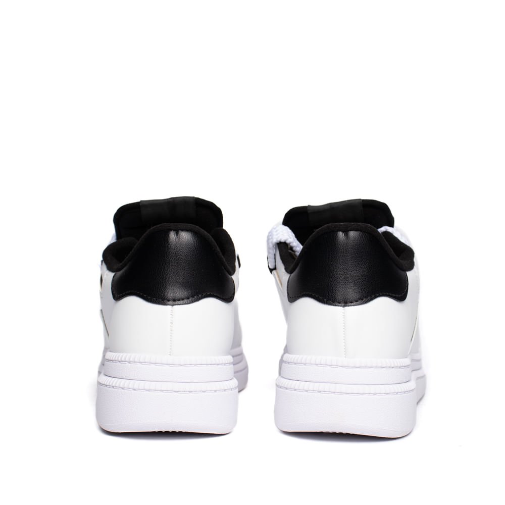 Tênis Feminino Moleca Urbano Napa Turim Branco/Preto Branco 3