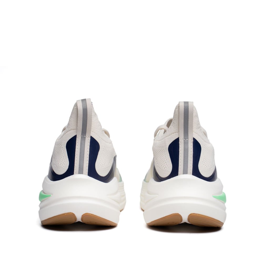 Tênis Masculino Mizuno Neo Aura Knit Off White/Marinho Branco 3