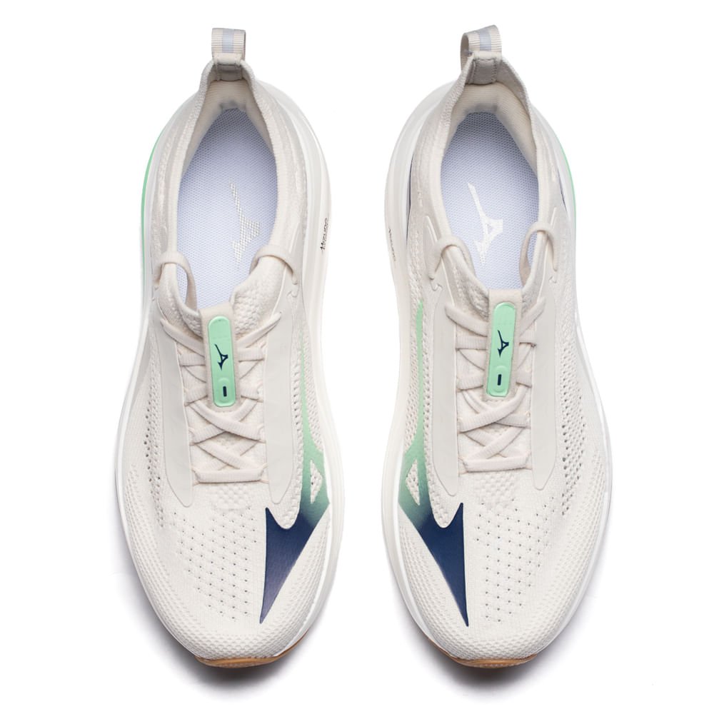 Tênis Masculino Mizuno Neo Aura Knit Off White/Marinho Branco 4