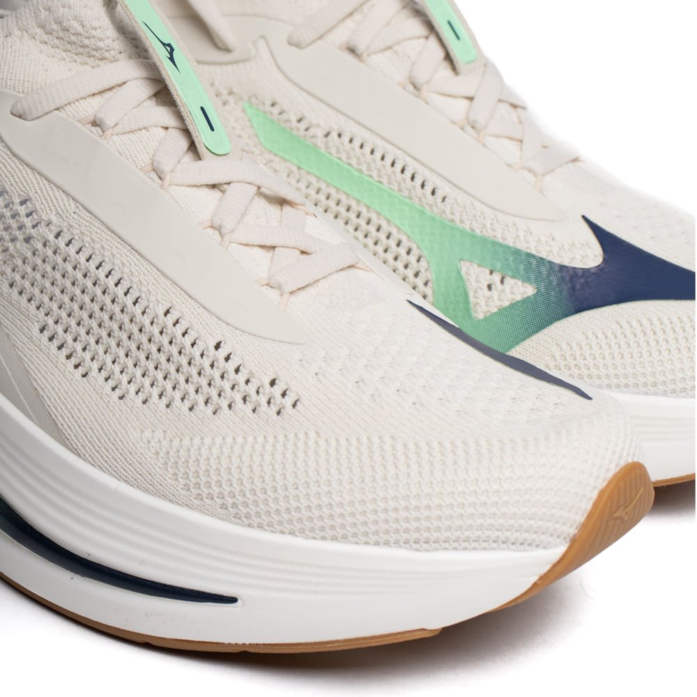 Tênis Masculino Mizuno Neo Aura Knit Off White/Marinho Branco 5