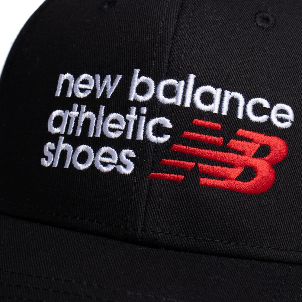 Boné Unissex New Balance Painel Athletics Preto Preto 4