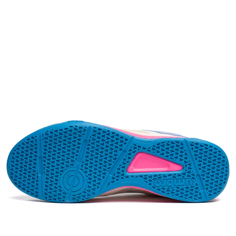 Chuteira Futsal Masculina Umbro Pro 5 Bump Off White/Azul Branco 2