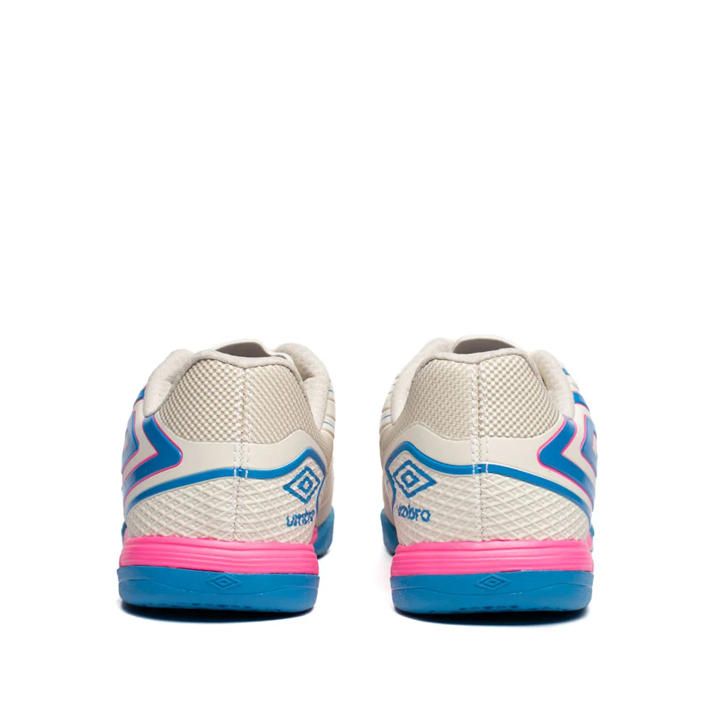 Chuteira Futsal Masculina Umbro Pro 5 Bump Off White/Azul Branco 3