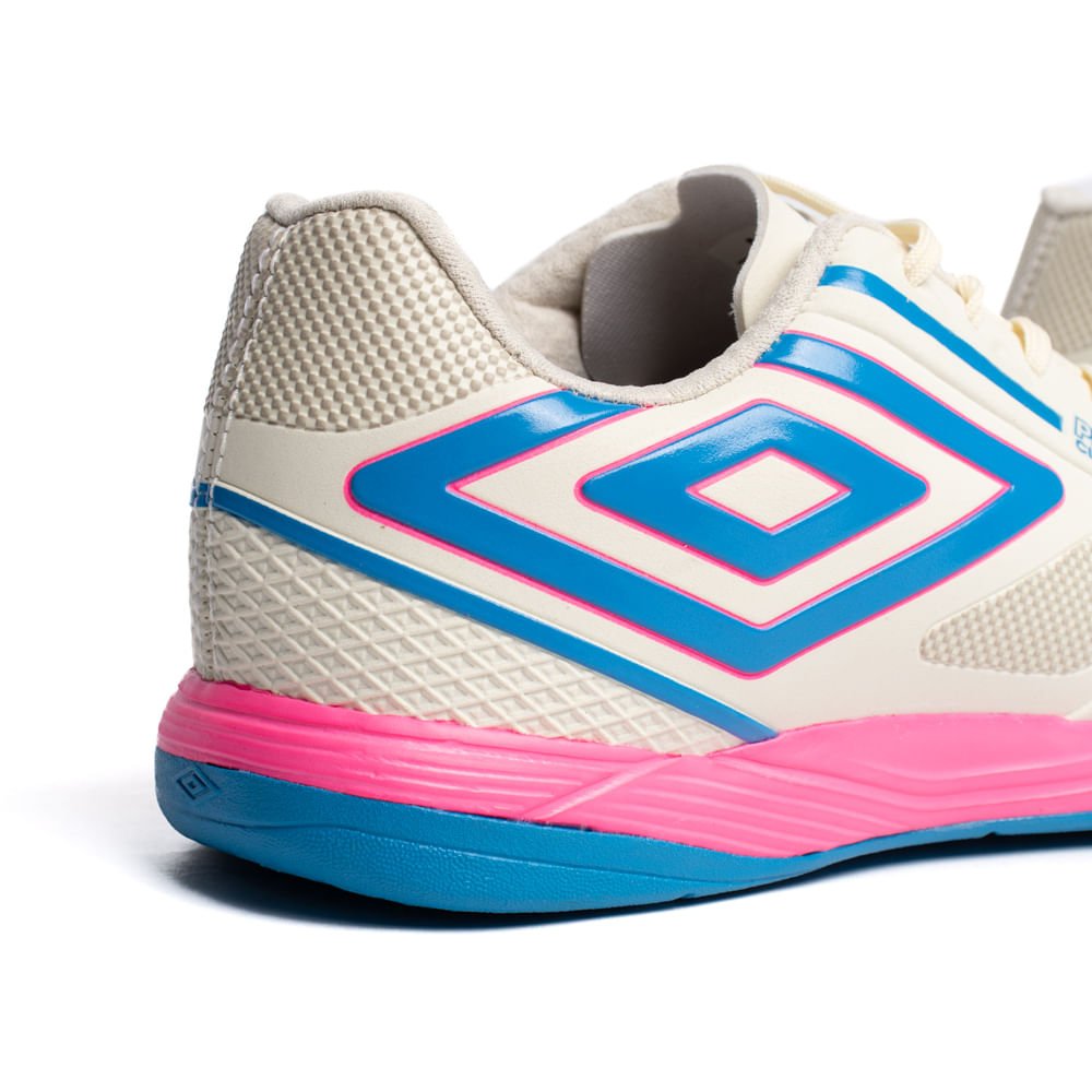 Chuteira Futsal Masculina Umbro Pro 5 Bump Off White/Azul Branco 7