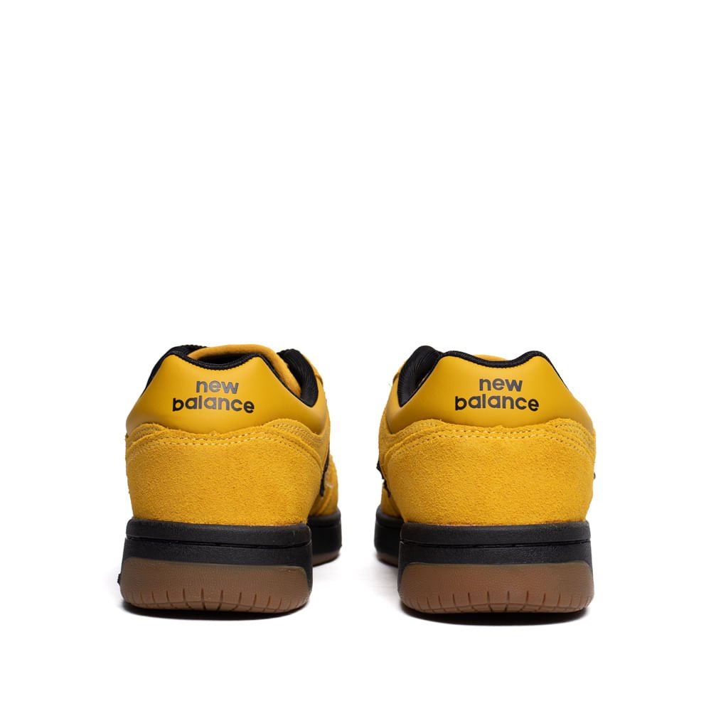 Tênis Masculino New Balance Low 480 Couro Caramelo Amarelo 3