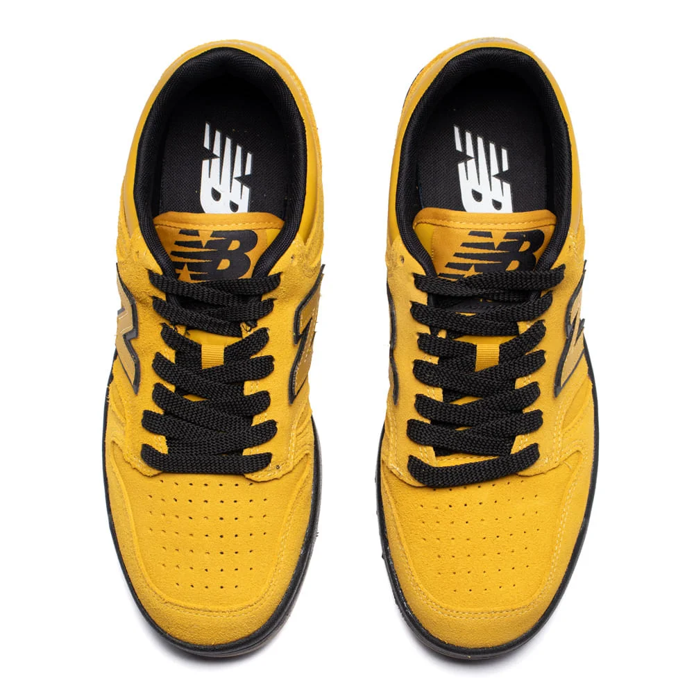 Tênis Masculino New Balance Low 480 Couro Caramelo Amarelo 4