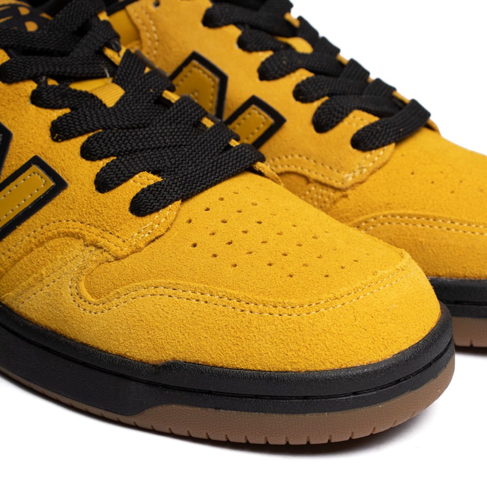 Tênis Masculino New Balance Low 480 Couro Caramelo Amarelo 5