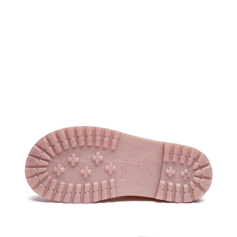 Bota Infantil Molekinha Galocha PVC Perolado Rosa Rosa 2