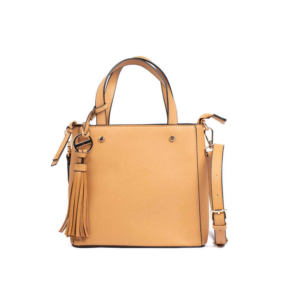 Bolsa Feminina WJ Tiracolo Pequena Estruturada Caramelo