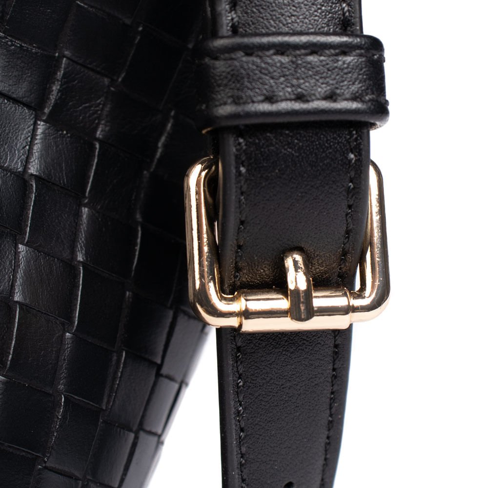 Bolsa Feminina WJ Satchel Tote Grande Tressê Preto Preto 5