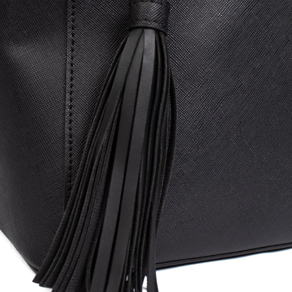 Bolsa Feminina WJ Tiracolo Pequena Estruturada Preto Preto 4