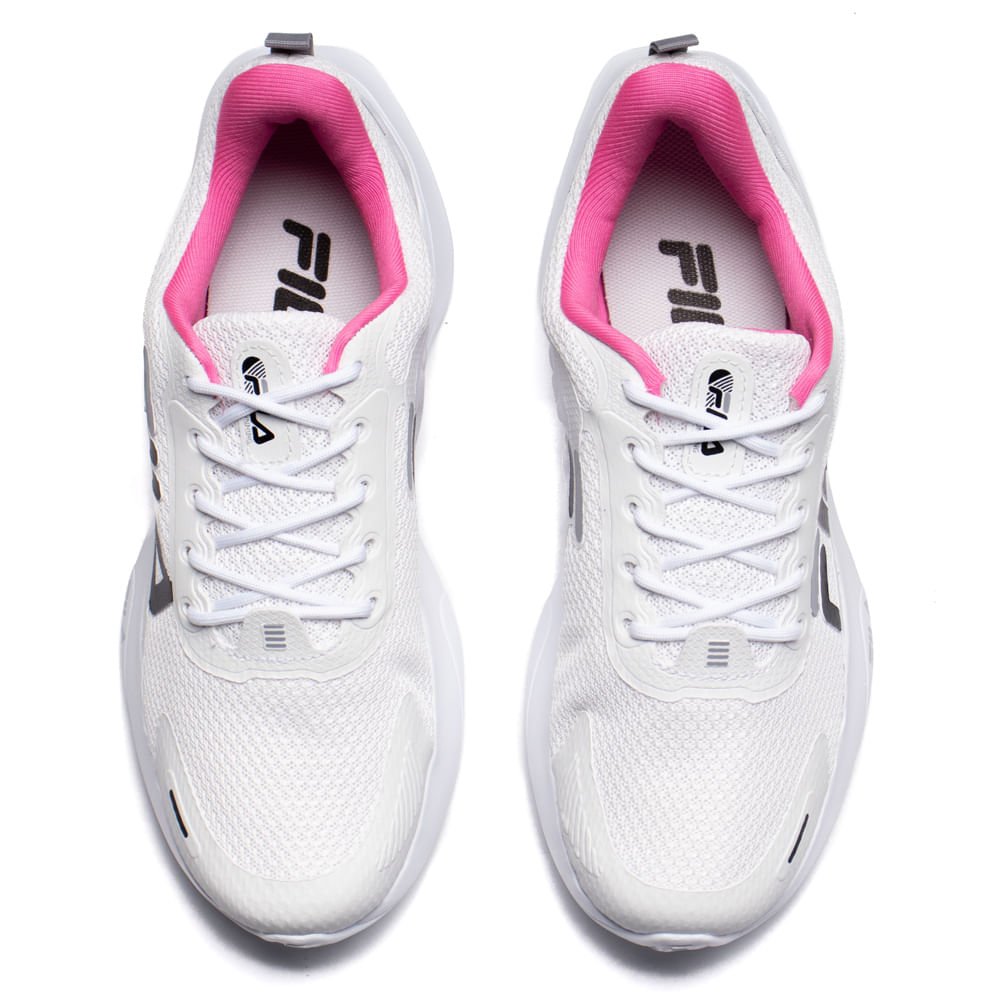 Tênis Feminino Fila Progress Lite Mesh Branco/Rosa Branco 4