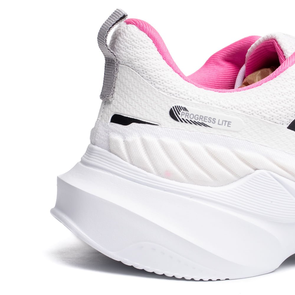 Tênis Feminino Fila Progress Lite Mesh Branco/Rosa Branco 7
