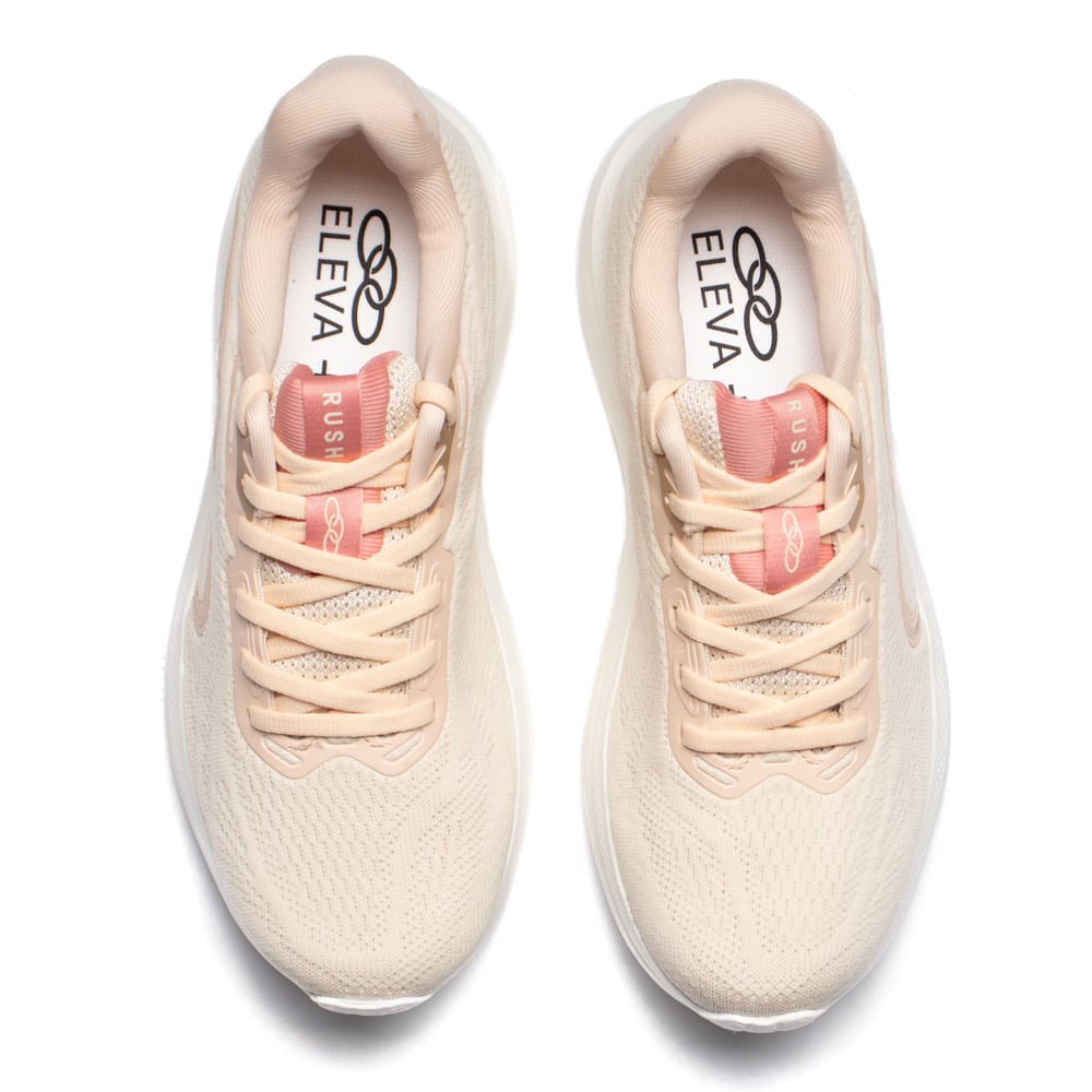 Tênis Feminino Olympikus Rush Hypersox Eleva+ Bege/Salmão Salmão 4