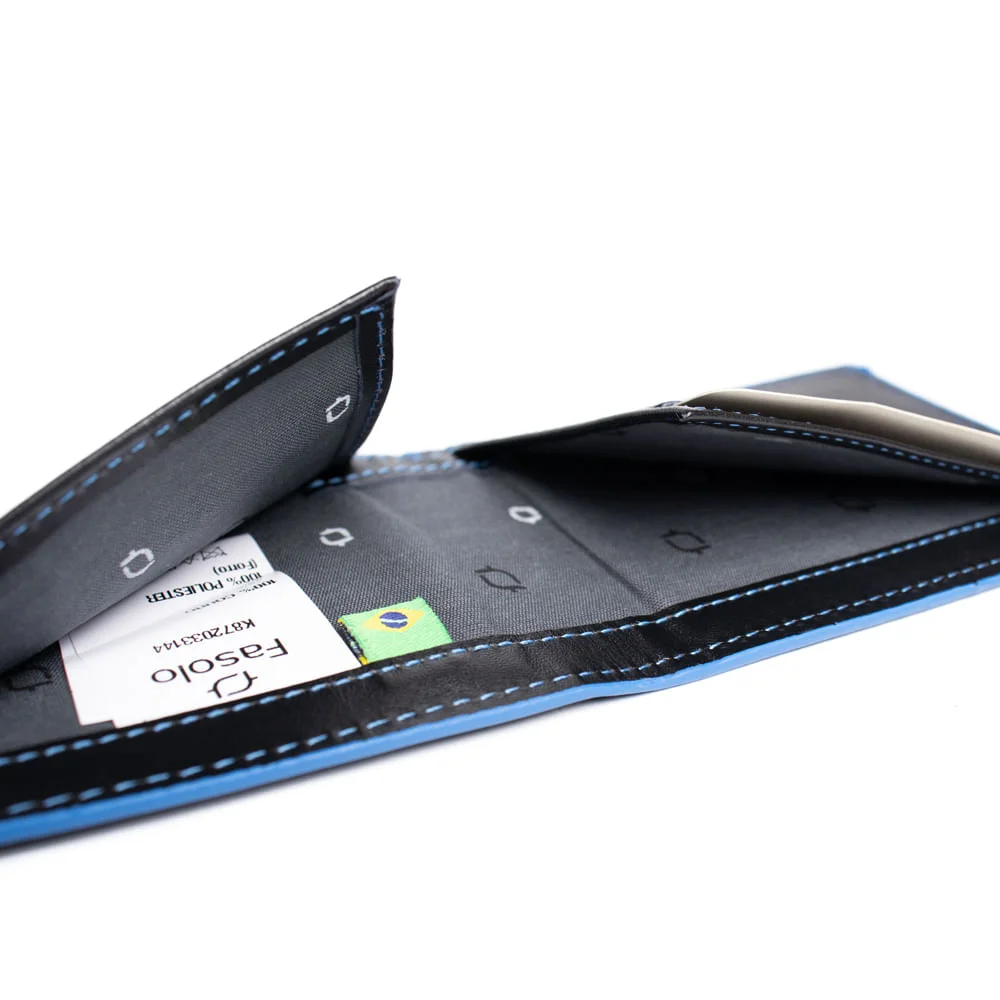 Carteira Masculina Fasolo K872033144 Couro Slim Preto Preto 5
