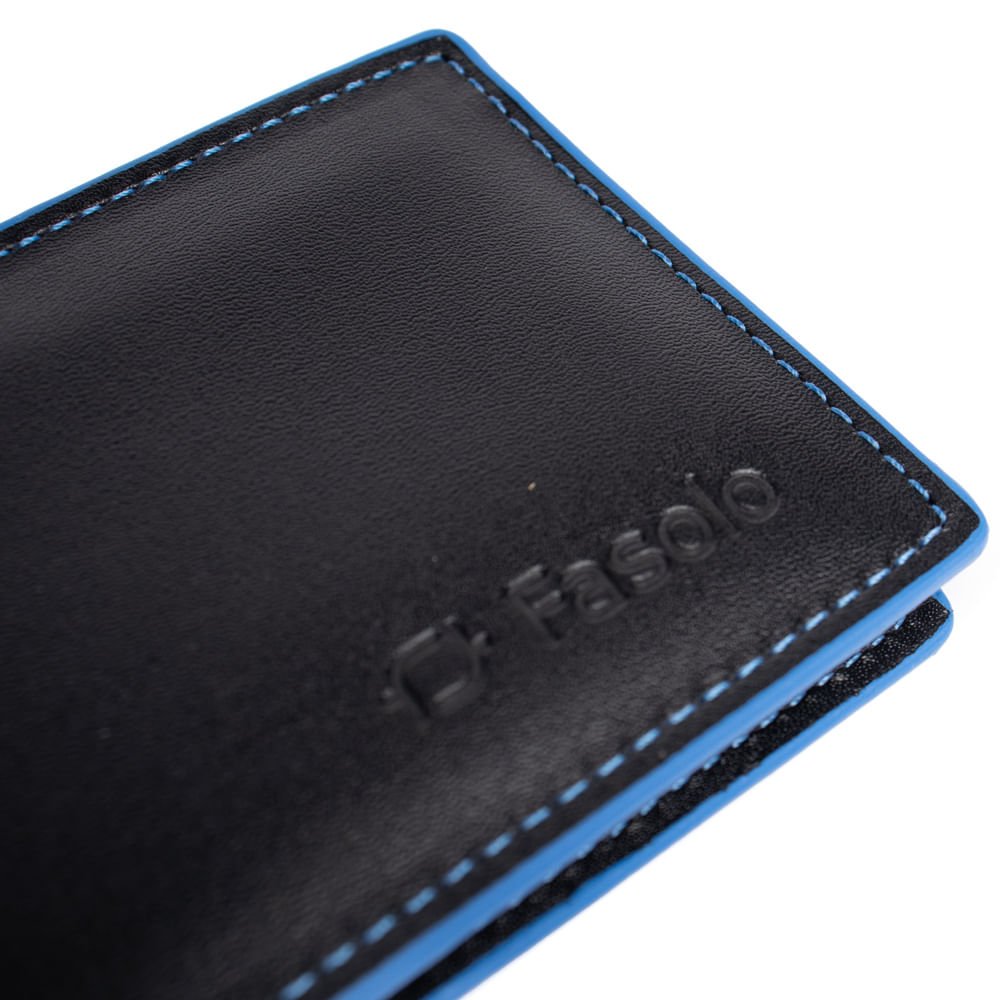Carteira Masculina Fasolo K872033144 Couro Slim Preto Preto 7