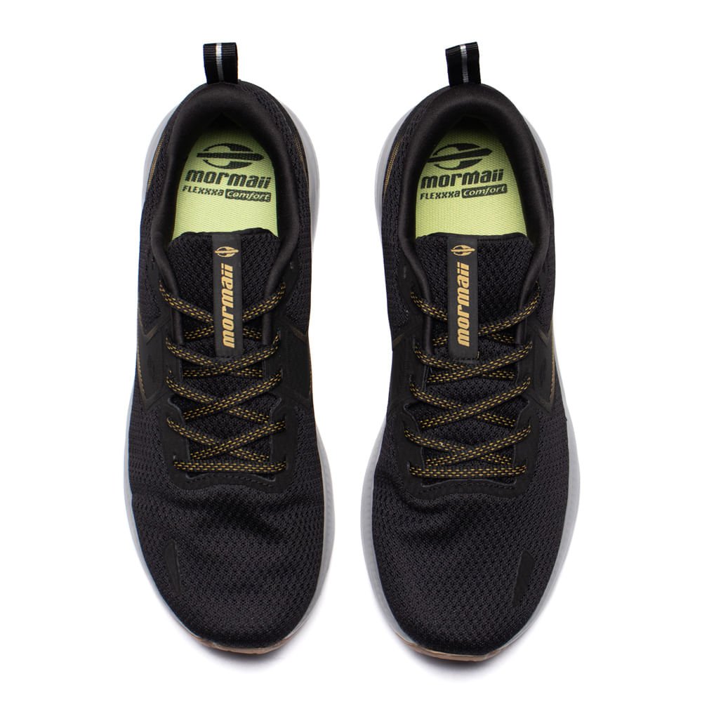 Tênis Masculino Mormaii Movii Corrida Treino Preto/Dourado Preto 4