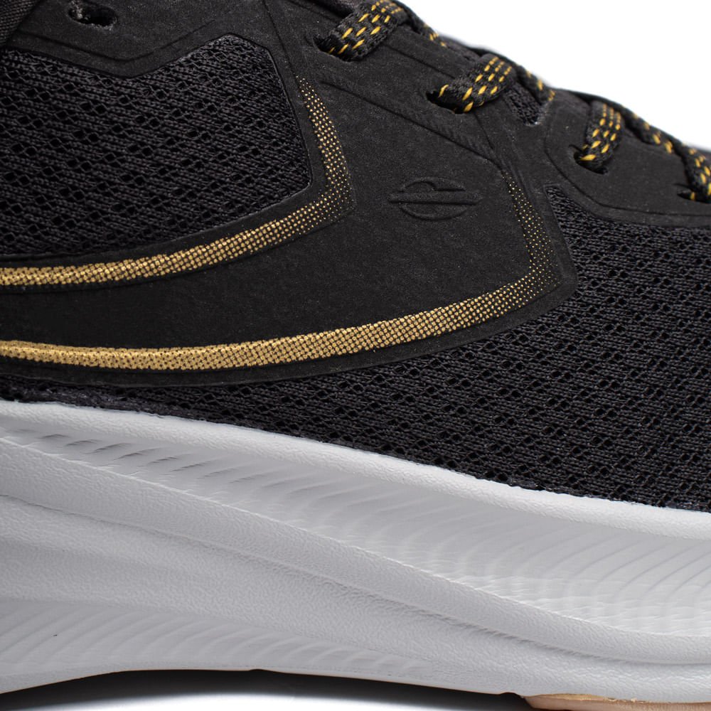 Tênis Masculino Mormaii Movii Corrida Treino Preto/Dourado Preto 6