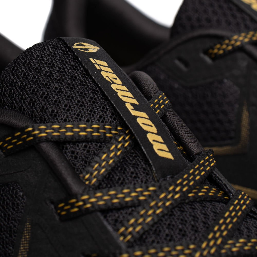 Tênis Masculino Mormaii Movii Corrida Treino Preto/Dourado Preto 7