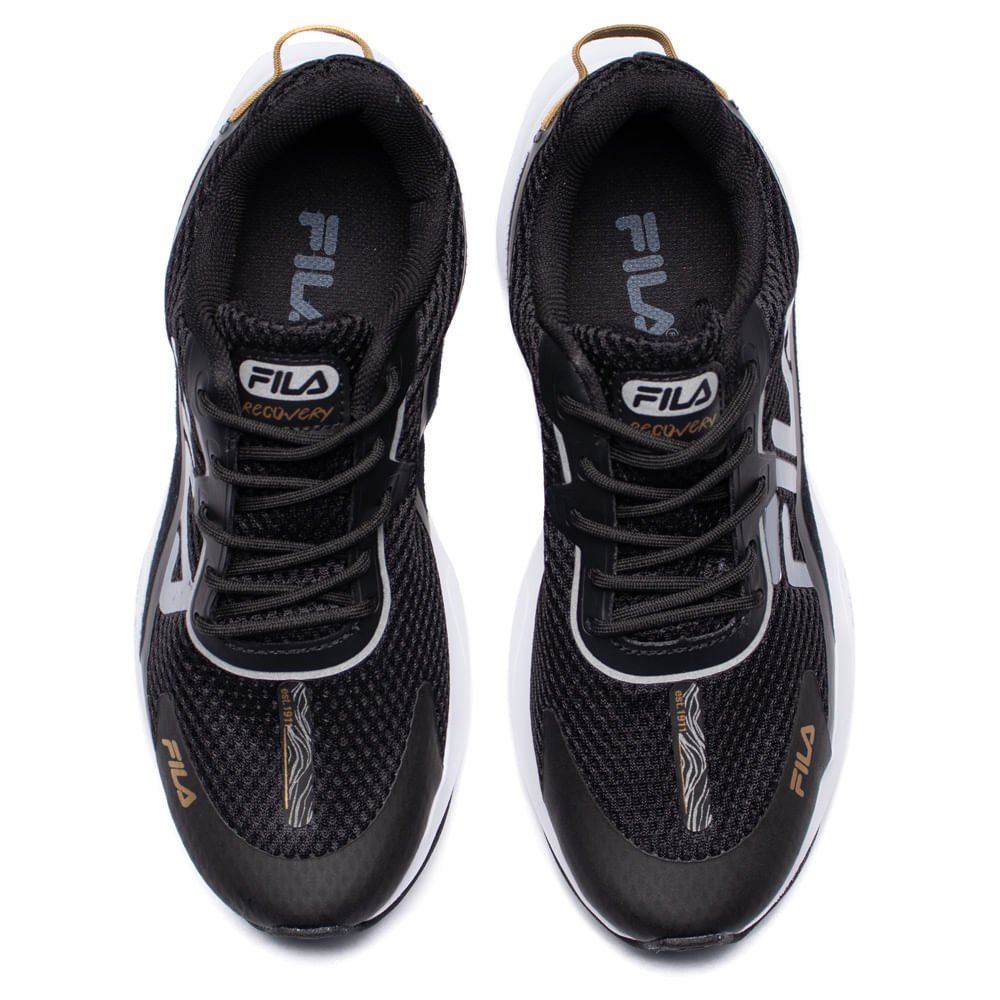Tênis Feminino Fila Recovery Amortecimento Preto/Cinza Preto 4