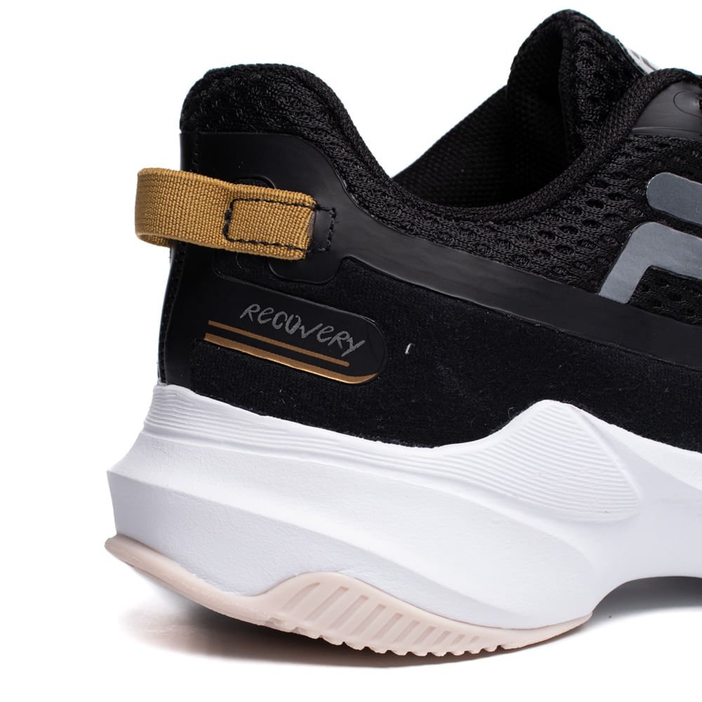 Tênis Feminino Fila Recovery Amortecimento Preto/Cinza Preto 6