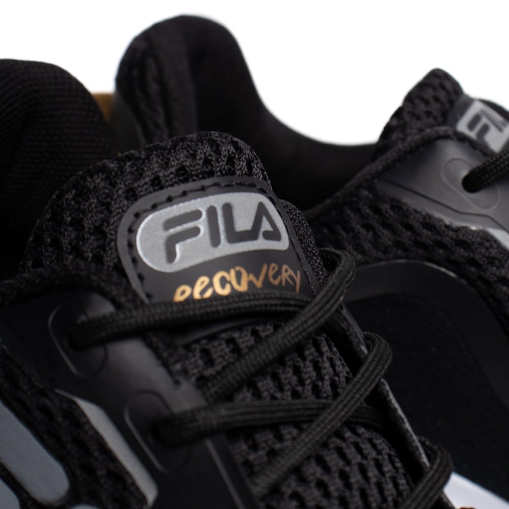Tênis Feminino Fila Recovery Amortecimento Preto/Cinza Preto 8