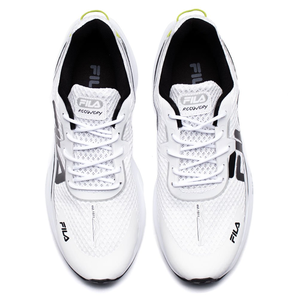 Tênis Masculino Fila Recovery Amortecimento Branco/Preto Branco 4