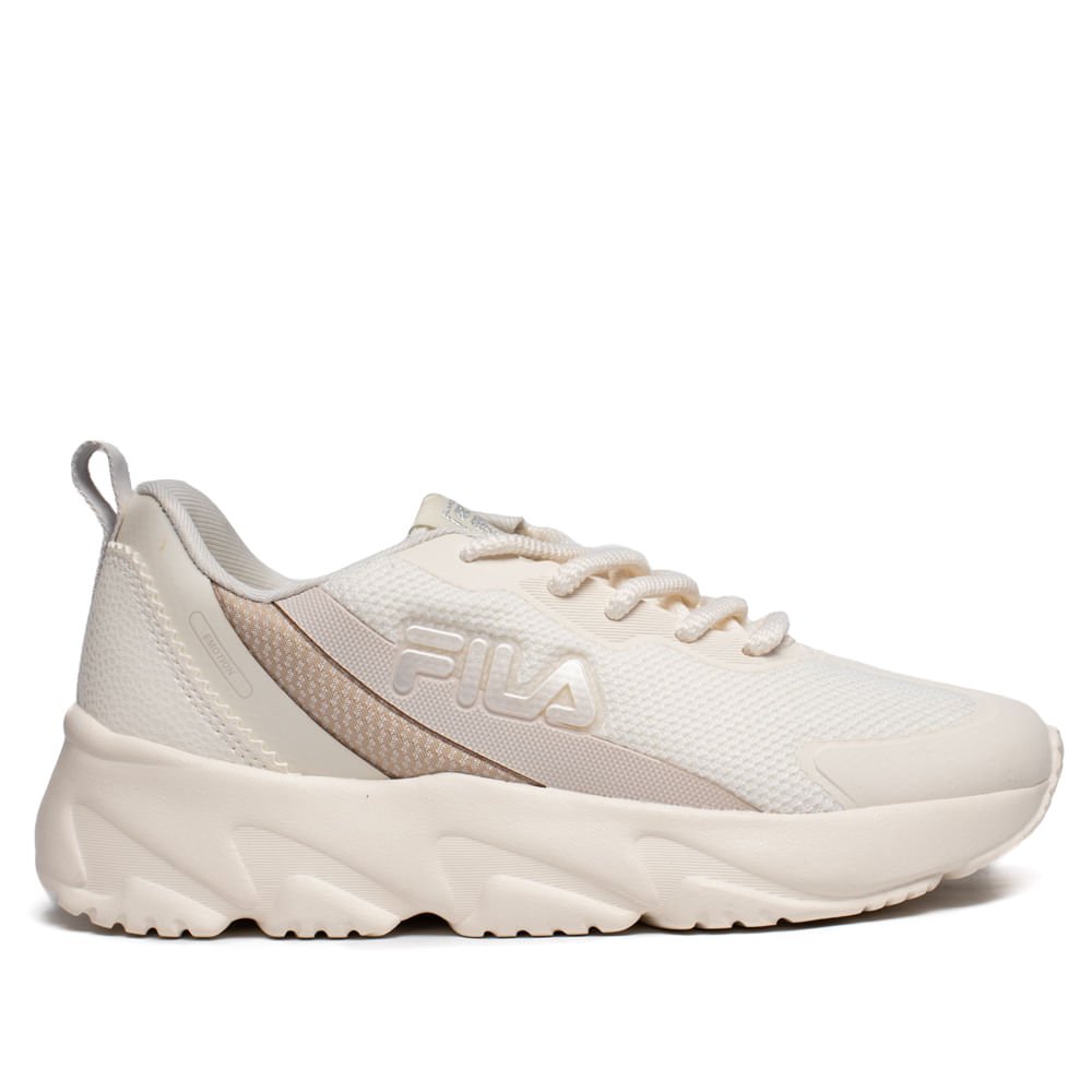 Tênis Feminino Fila Emotion Conforto Bege/Off White