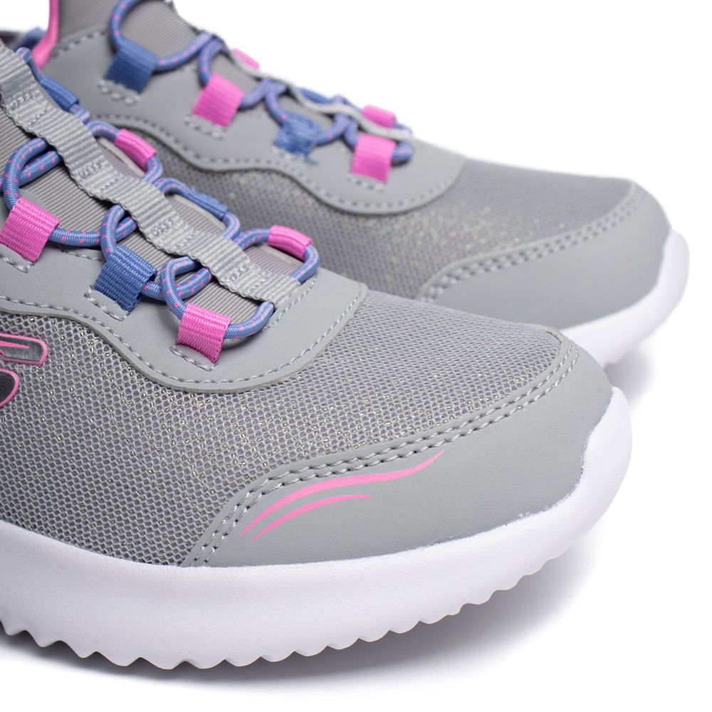 Tênis Infantil Skechers Bounder Simple Cute Conforto Cinza/R Cinza 5