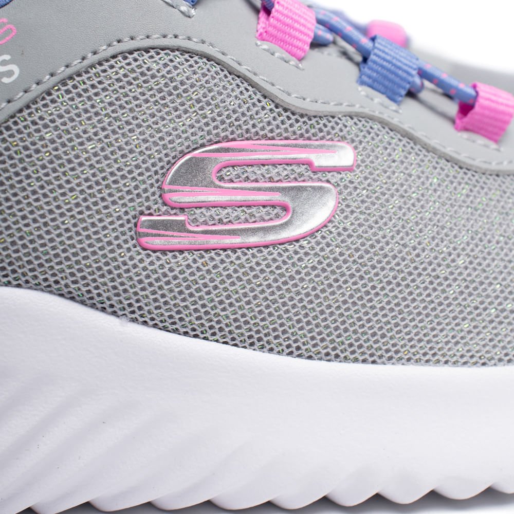 Tênis Infantil Skechers Bounder Simple Cute Conforto Cinza/R Cinza 6