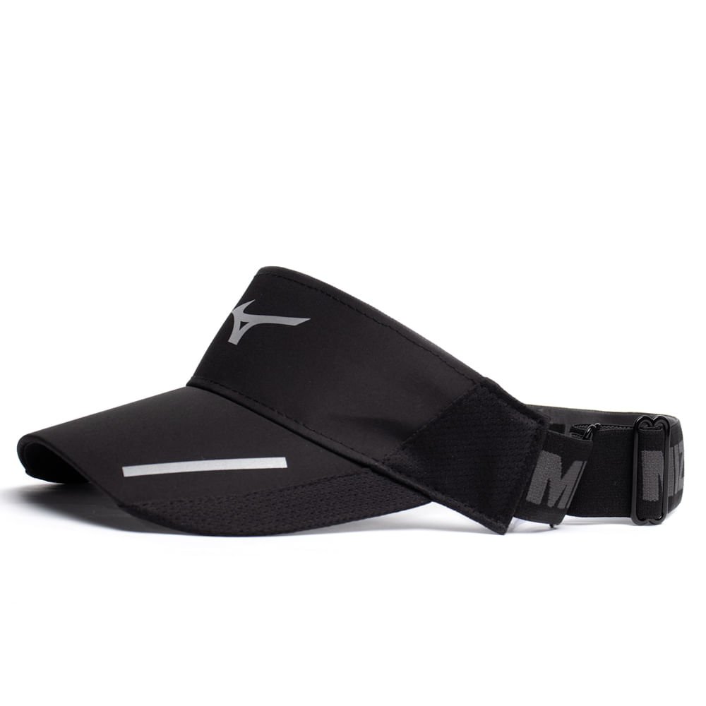 Viseira Unissex Mizuno Aero Ajustável Preto/Cinza