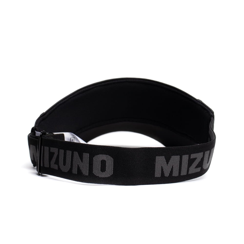 Viseira Unissex Mizuno Aero Ajustável Preto/Cinza Preto 3