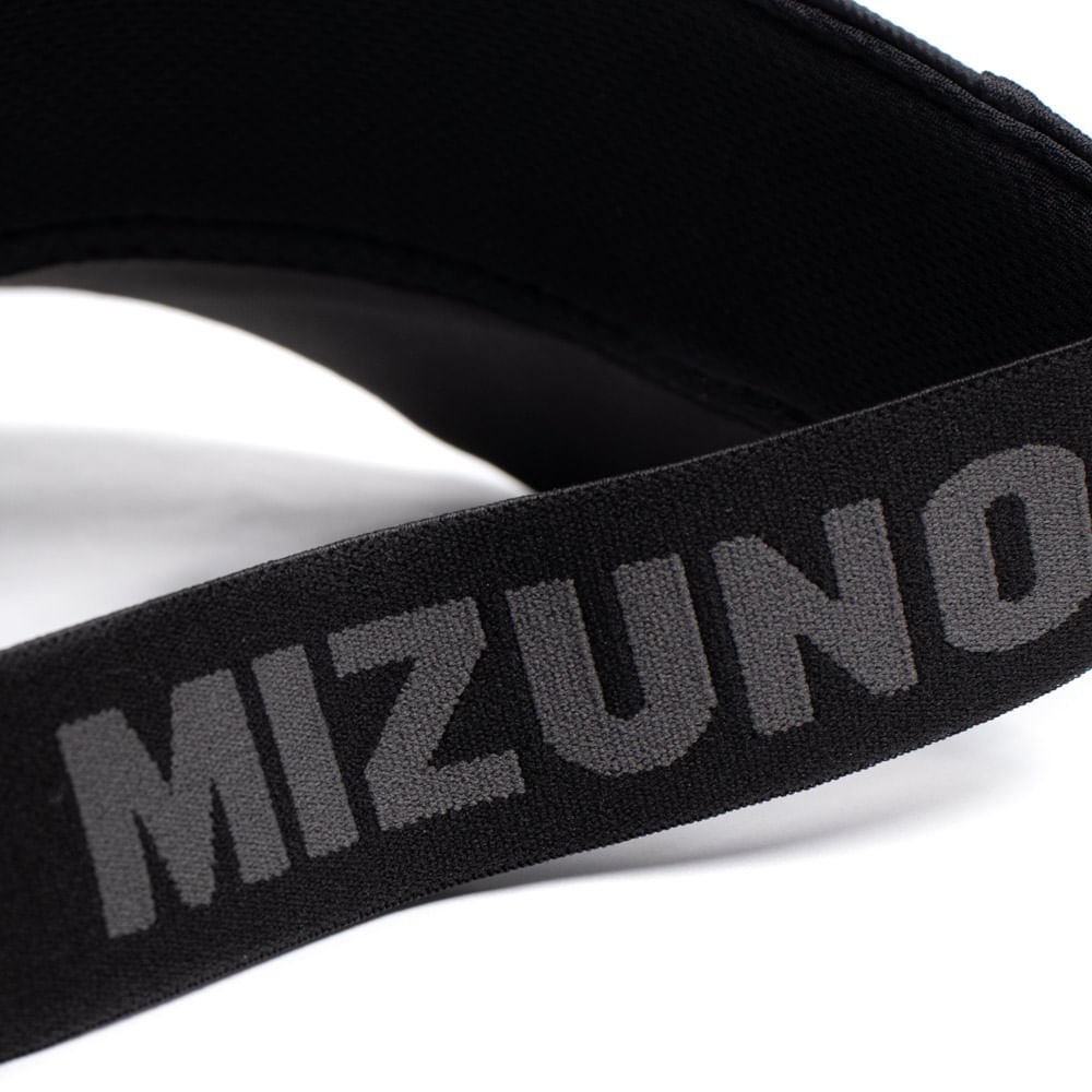 Viseira Unissex Mizuno Aero Ajustável Preto/Cinza Preto 6