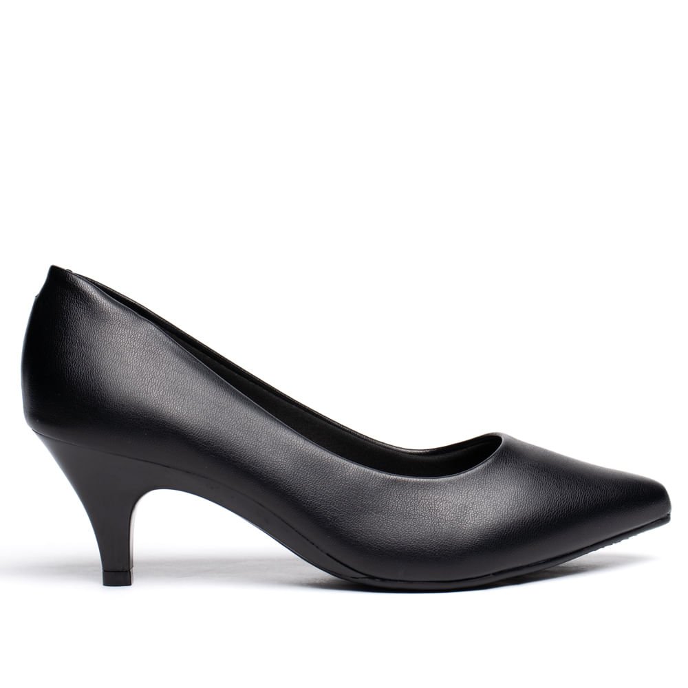 Sapato Feminino Beira Rio Scarpin Salto Fino Preto