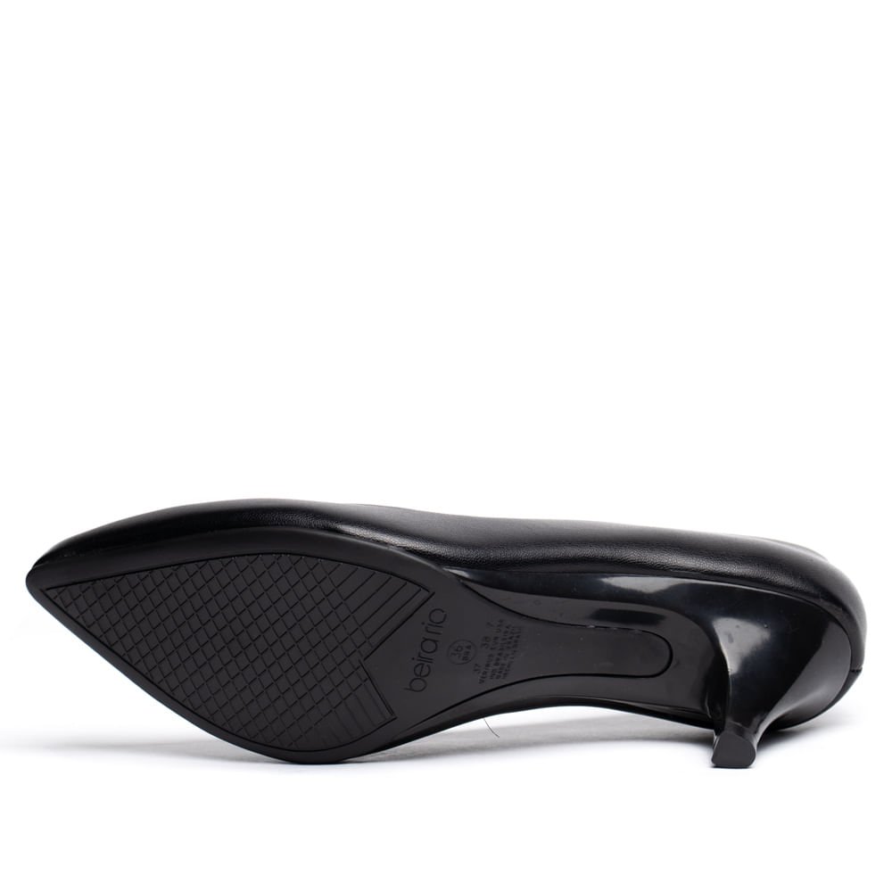 Sapato Feminino Beira Rio Scarpin Salto Fino Preto Preto 2