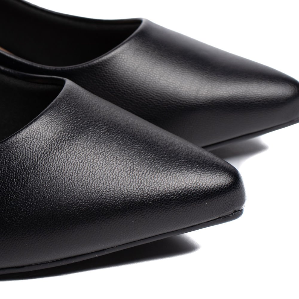 Sapato Feminino Beira Rio Scarpin Salto Fino Preto Preto 5