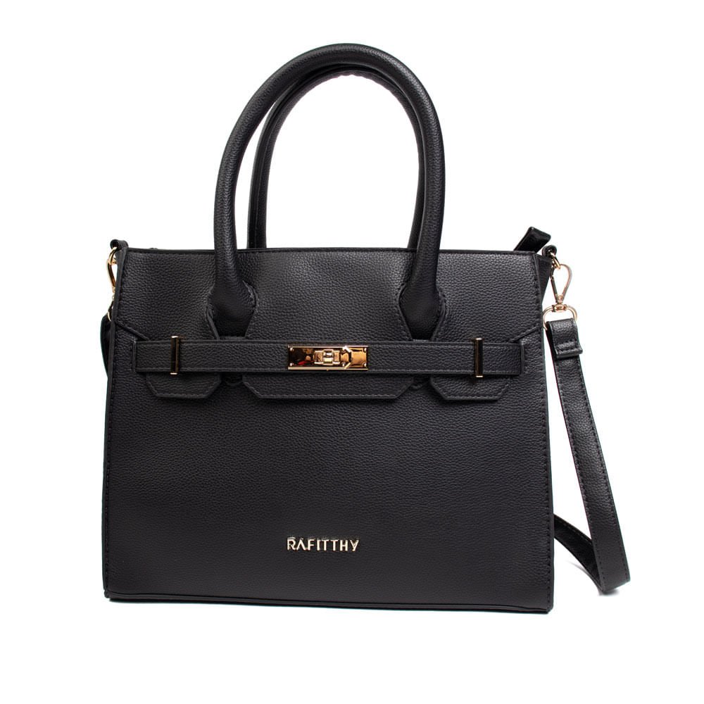 Bolsa Feminina Rafitthy Tote Média Preto
