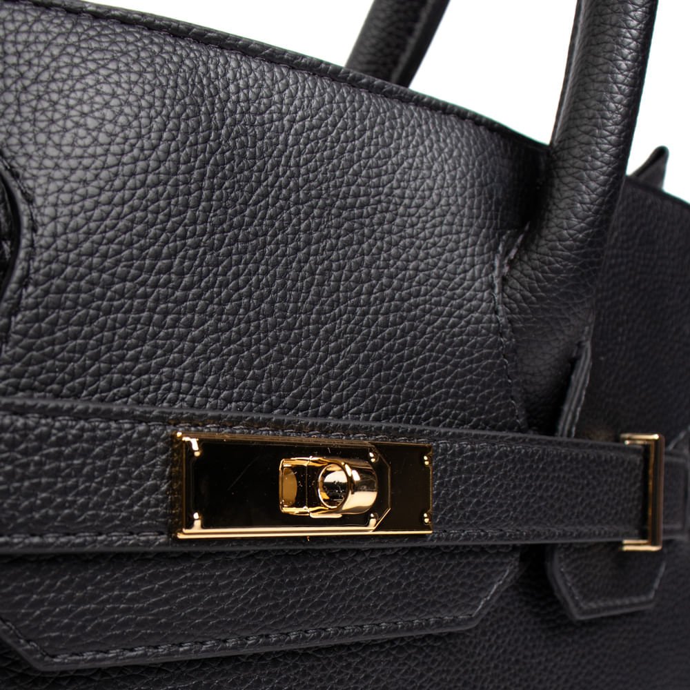 Bolsa Feminina Rafitthy Tote Média Preto Preto 5