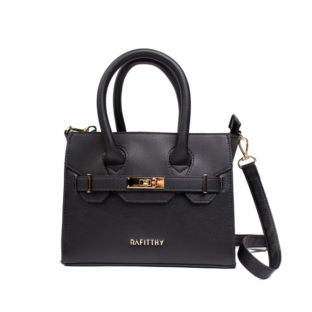 Bolsa Feminina Rafitthy Tote Pequena Preto