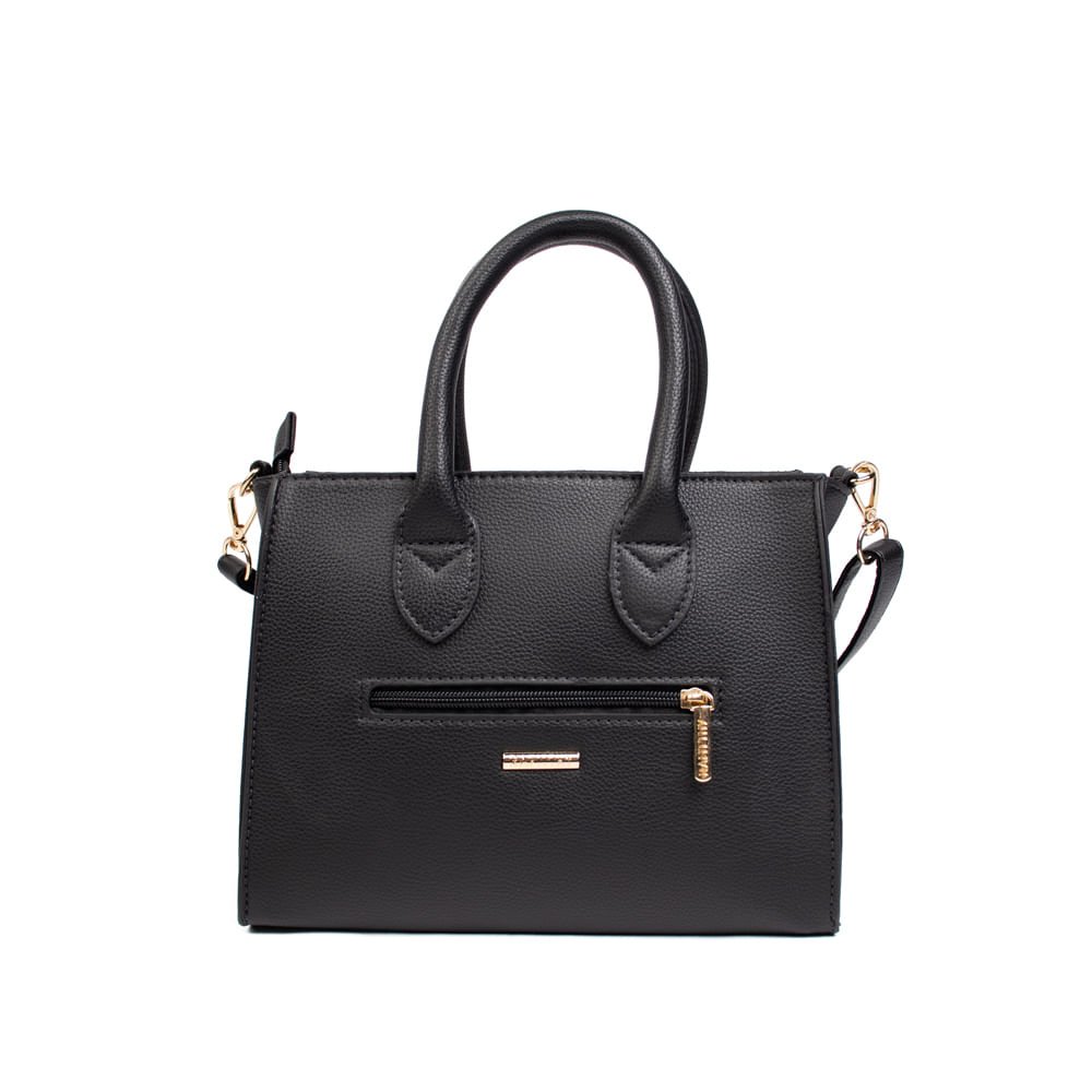 Bolsa Feminina Rafitthy Tote Pequena Preto Preto 2
