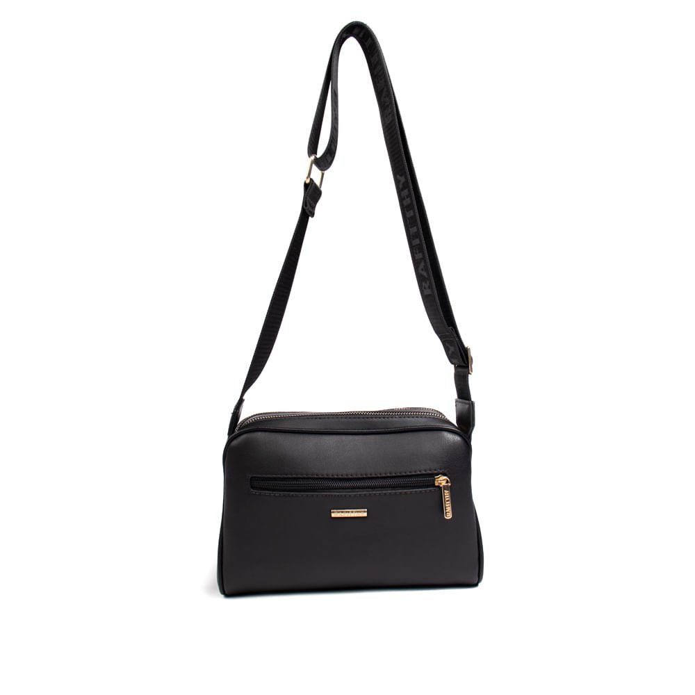 Bolsa Feminina Rafitthy Transversal Pequena Preto Preto 2