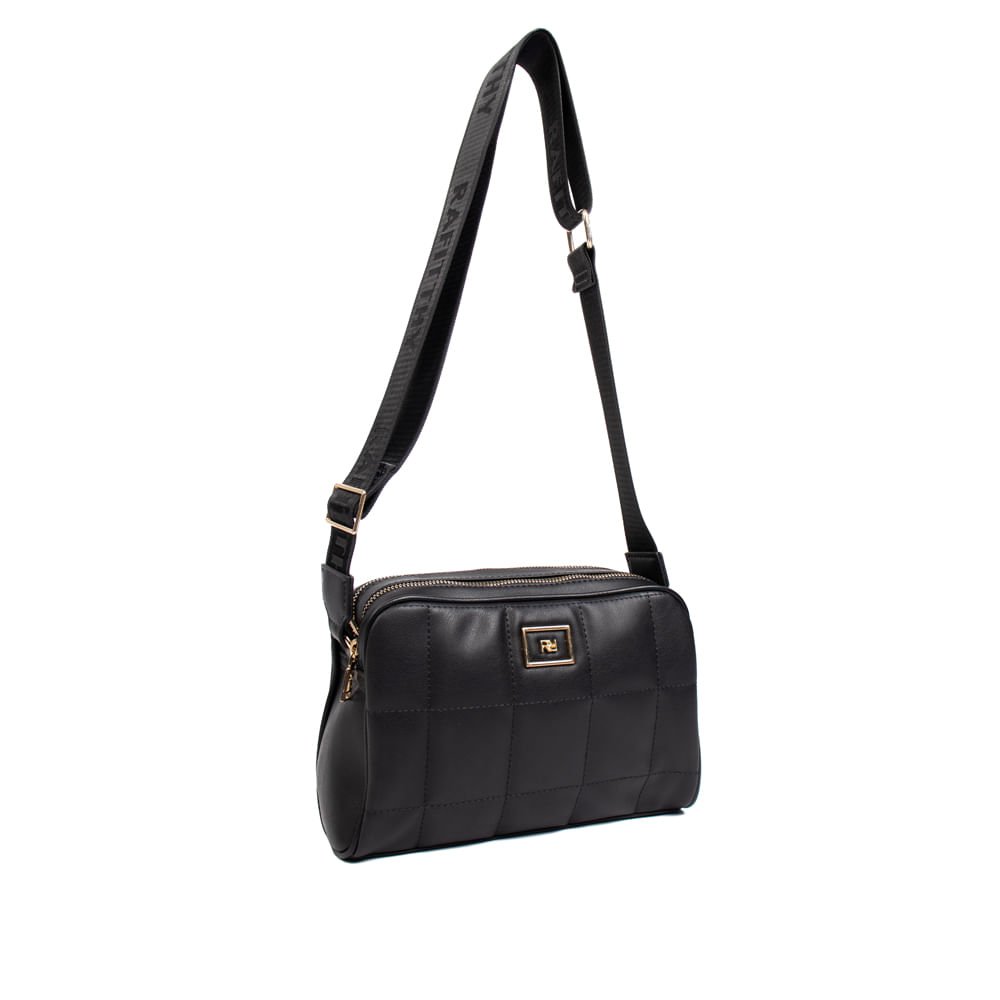 Bolsa Feminina Rafitthy Transversal Pequena Preto Preto 3