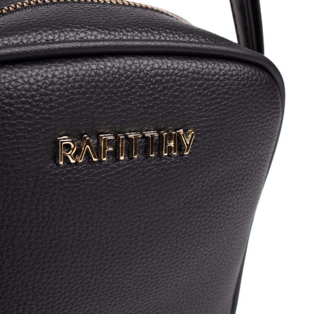 Bolsa Feminina Rafitthy Shoulder Bag Pompom Pequena Preto Preto 5