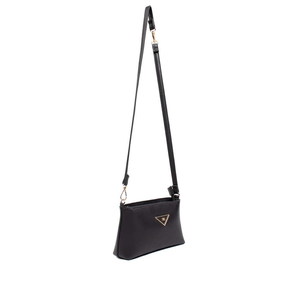 Bolsa Feminina Rafitthy Transversal Pequena Preto Preto 3